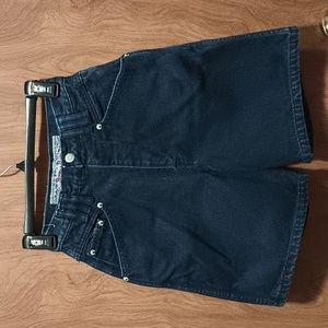 Boom Boom Denim Blue Jean Bermuda Walking Shorts 7/8